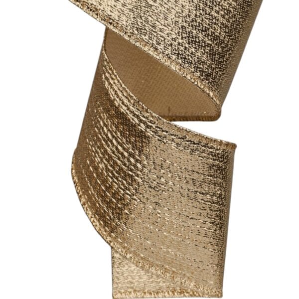 2.5" Gold Metallic Ribbon - 10 yards