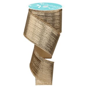 2.5" Gold Metallic Ribbon - 10 yards