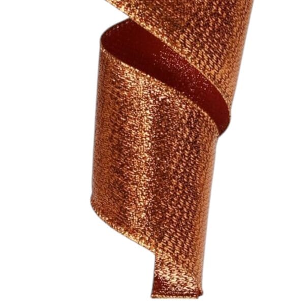 2.5" Copper Metallic Ribbon - 10 yards