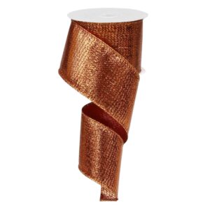 2.5" Copper Metallic Ribbon - 10 yards