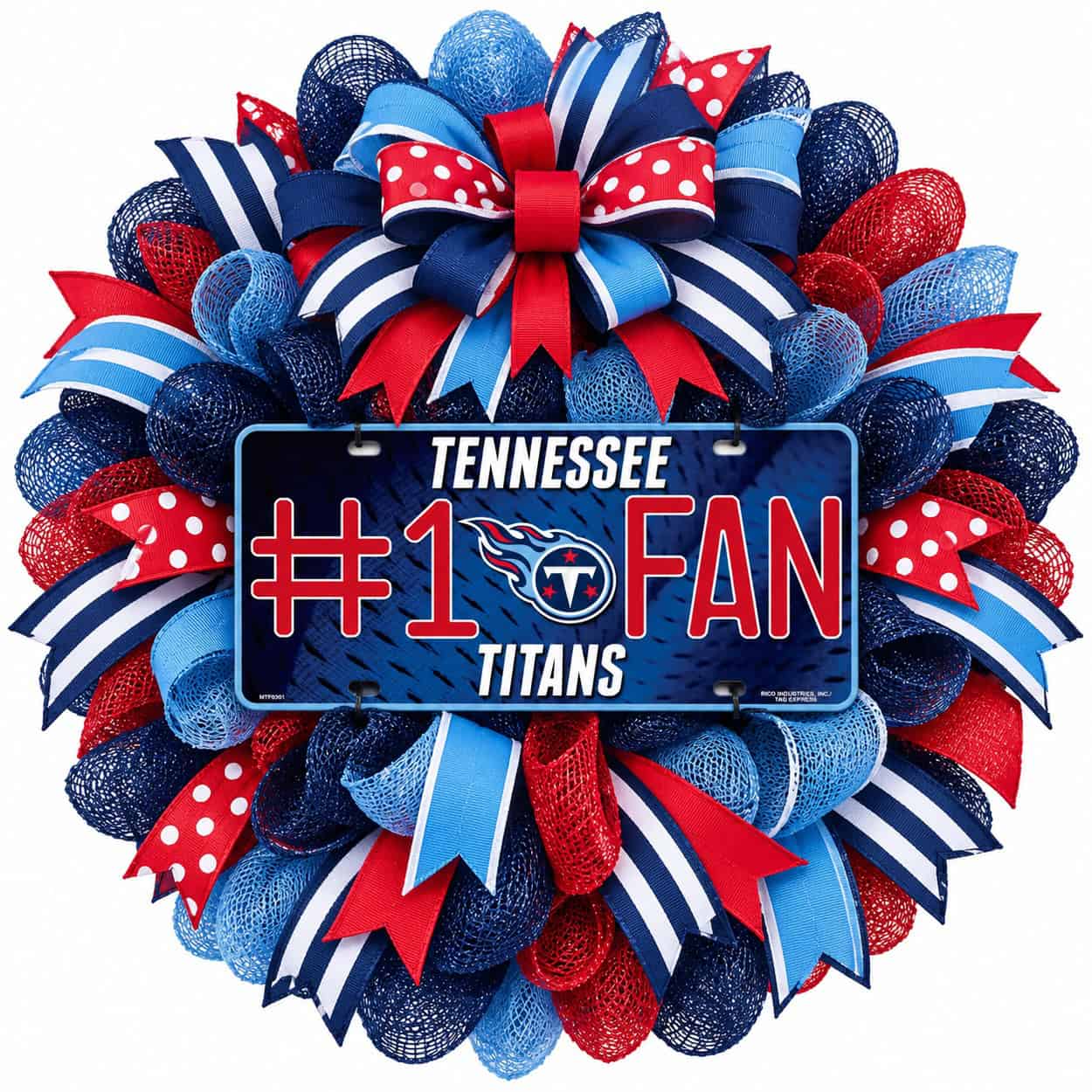Tennessee Titans License Plate Wreath