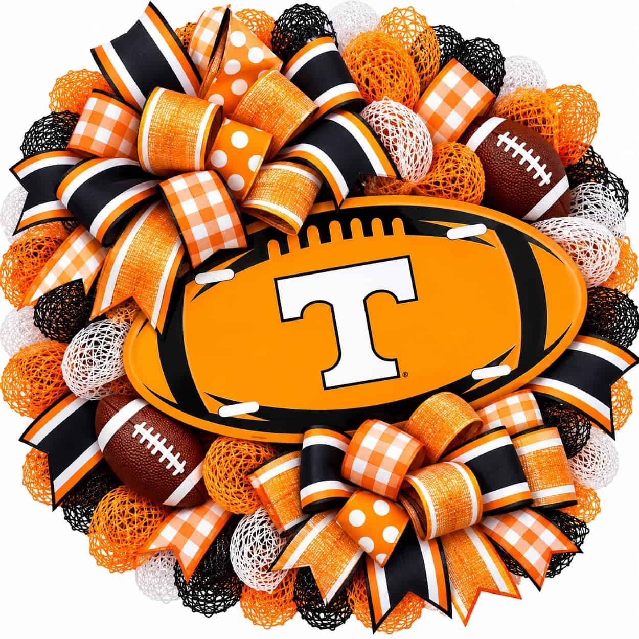 Tennessee Volunteers 20 Inch Football Wreath