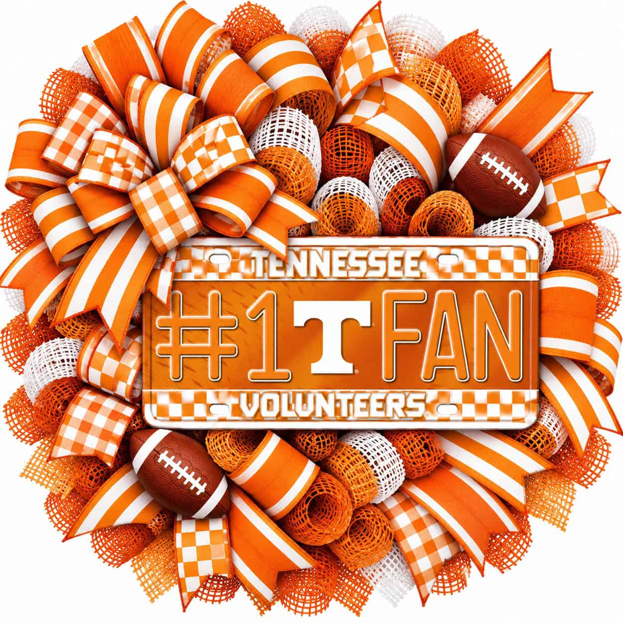 Tennessee Volunteers License Plate Wreath
