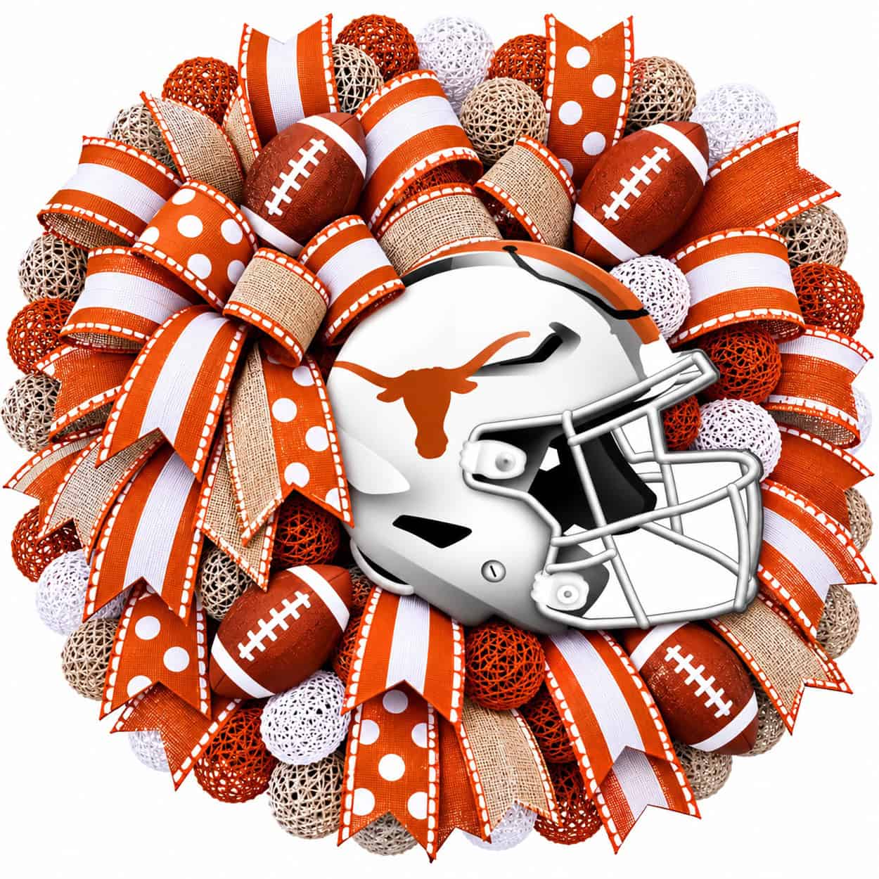 Texas Longhorns Football Helmet Wreath