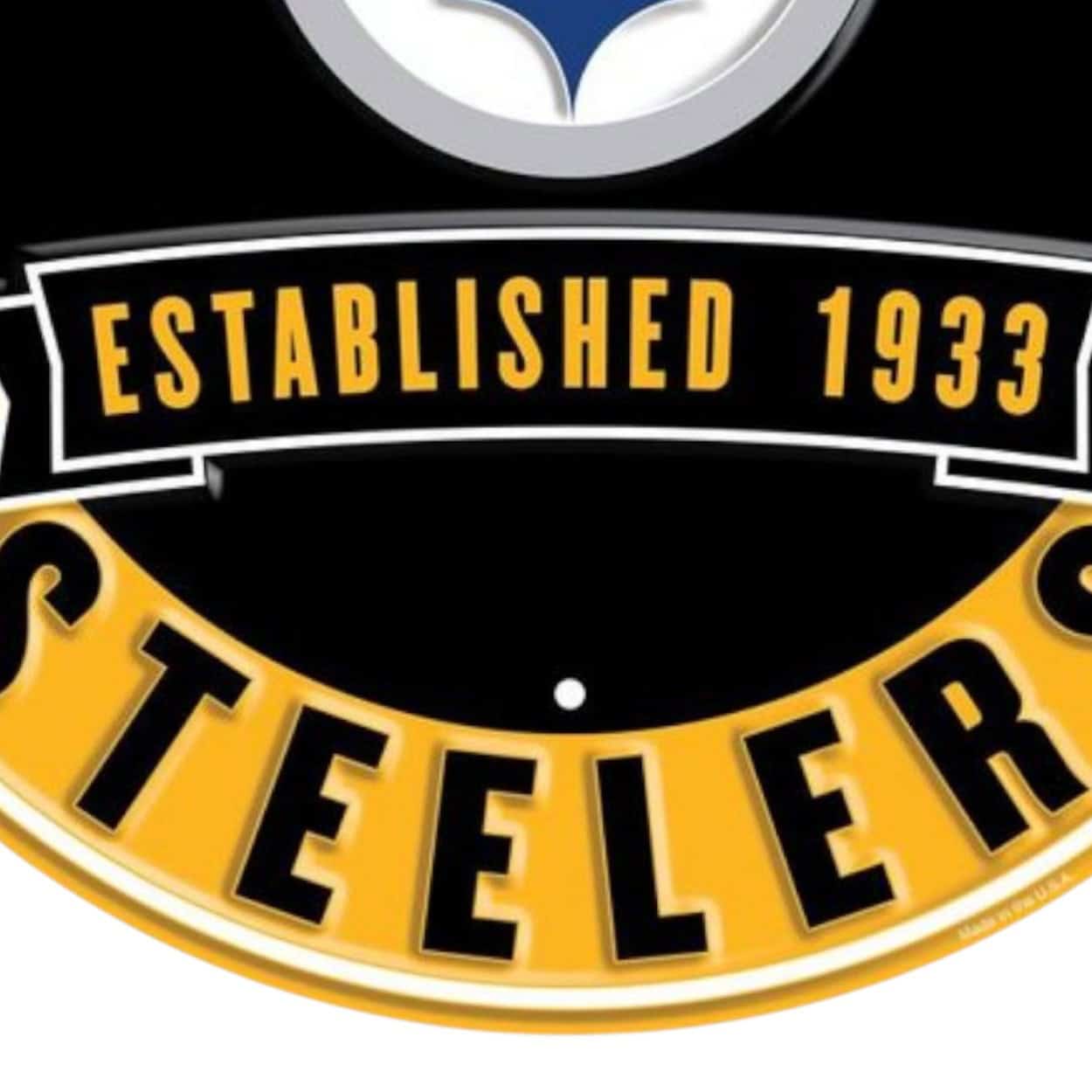 NFL round metal sign for football wreath making, SKU SRNFL10
