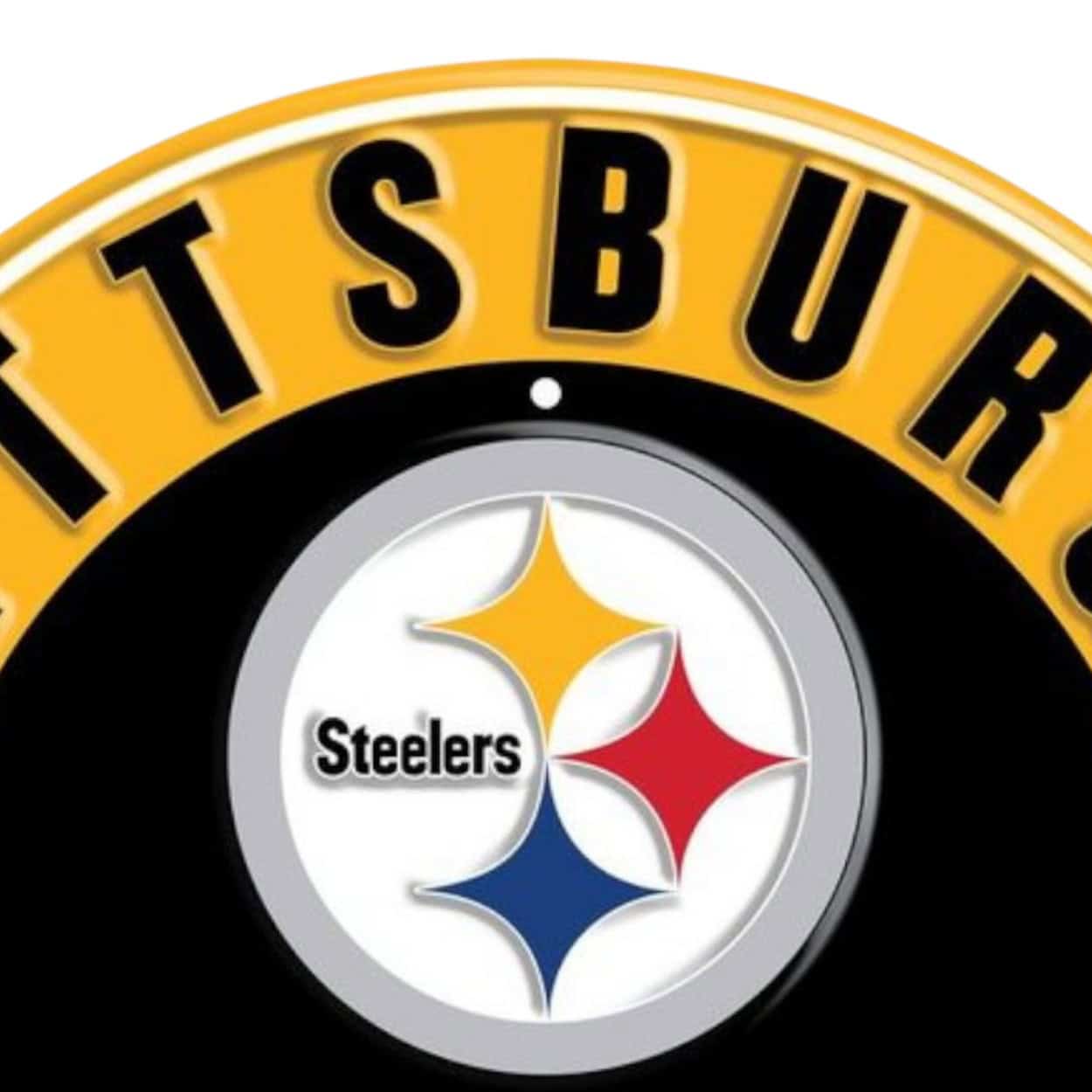 NFL round metal sign for football wreath making, SKU SRNFL10