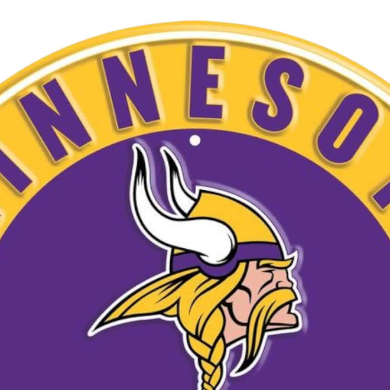 Minnesota Vikings Round Metal Sign