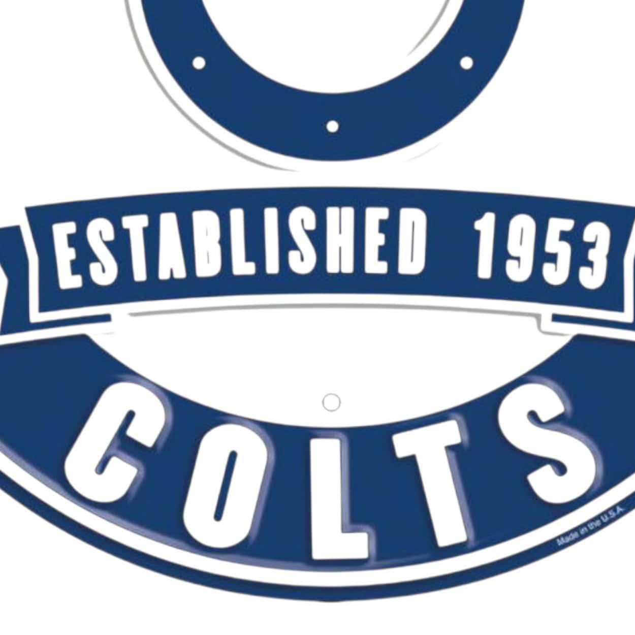 NFL round metal sign for football wreath making, SKU SRNFL23