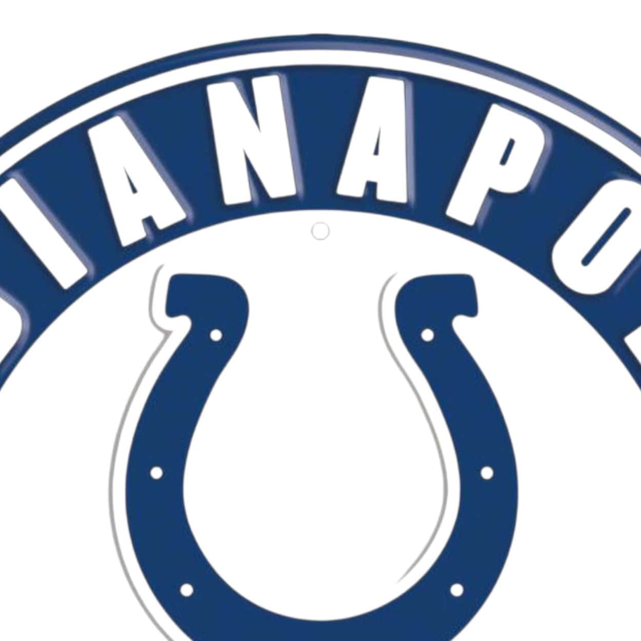 NFL round metal sign for football wreath making, SKU SRNFL23
